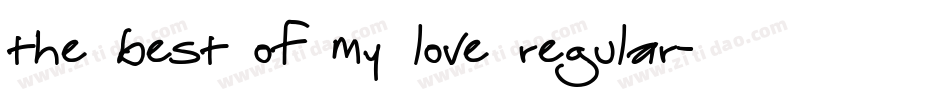 the best of my love regular字体转换